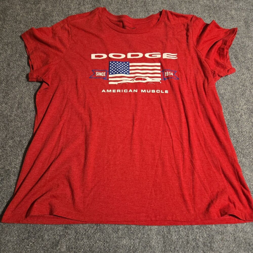 Dodge American Muscle T-Shirt Womens 2XL Red Short Sleeve Pullover